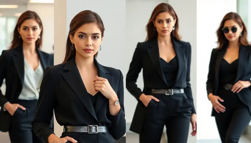 A blend of prints and professionalism in the workplace.